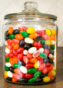 M&Ms® Plain in Med Glass Jar