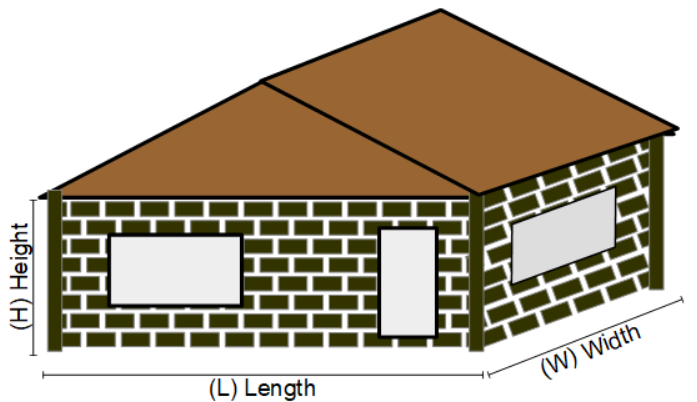House with brick or block walls