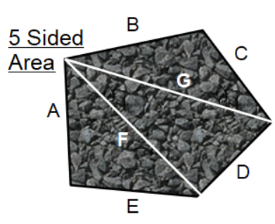 Garden Stone over 5 sided area diagram