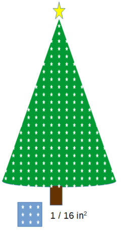 Christmas tree light diagram with dense spacing