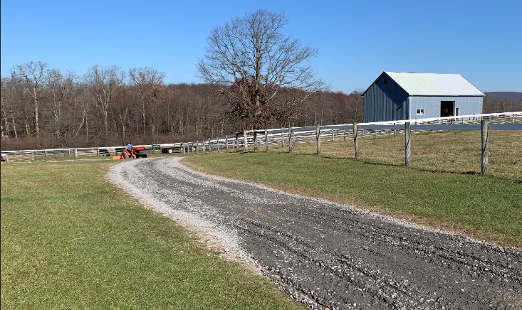 Crusher Run on a Farm Lane